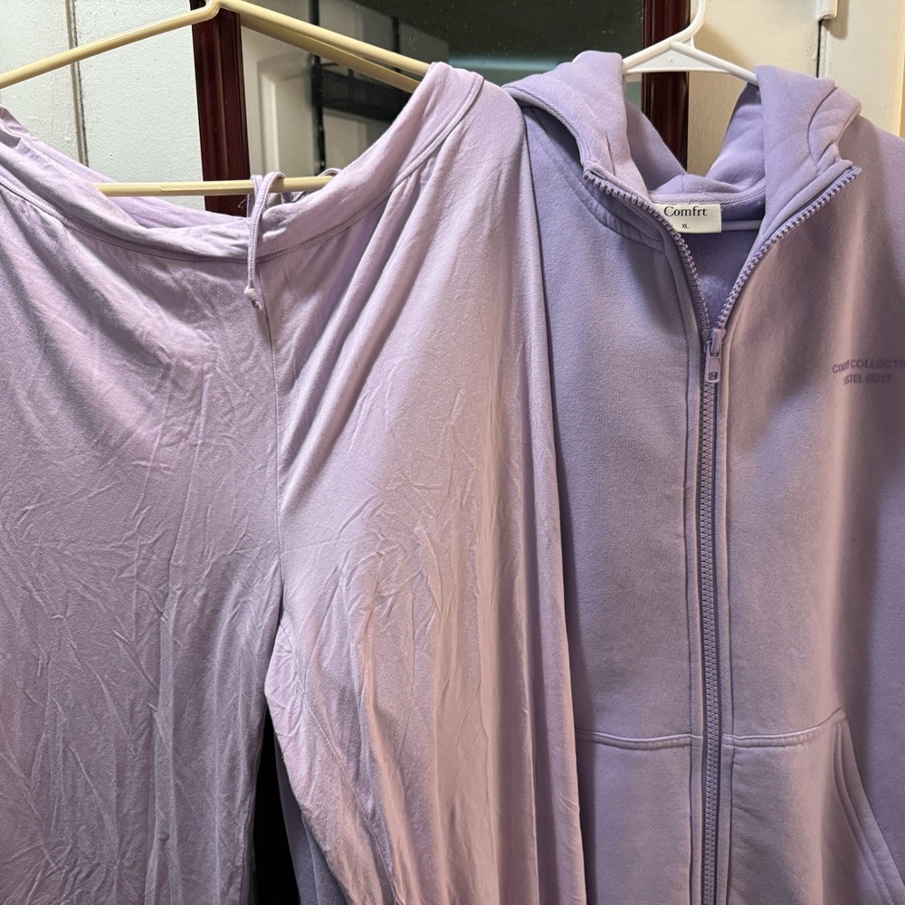 Comfrt Pastel Purple Full Zip Hoodie - Picture 7 of 11
